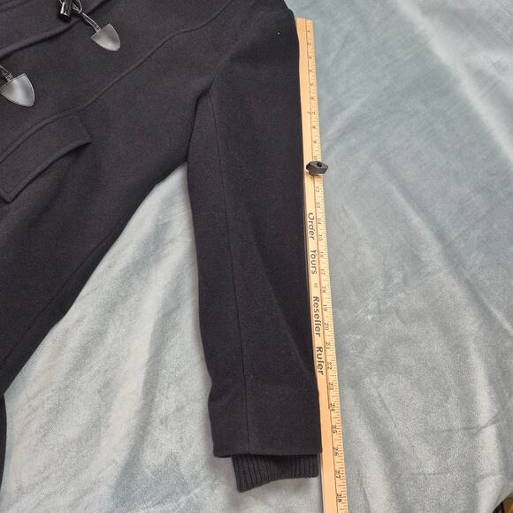 Pendleton Merino Wool Blend Hooded Fox Fur Trim Toggle Coat Parka Women's 16 - Picture 4 of 14